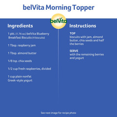 Sandwich belVita Blueberry Breakfast Biscuits, 4 biscuits per pack, 25 pk.