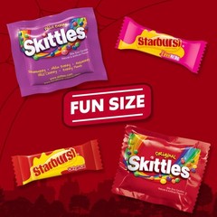 Skittles, Starburst Fun Size Chewy Candy Assorted Variety, 32.28 Oz / 2 lbs