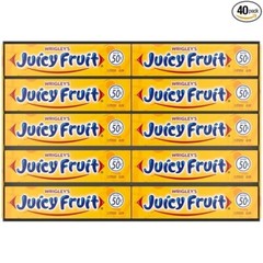 WRIGLEY’S Juicy Fruit Gum Chewing Gum Bulk Pack 5 Stick (Pack of 40)