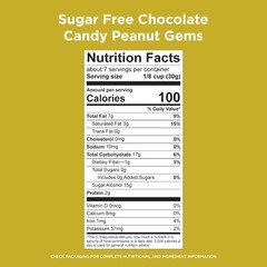 Russell Stover Sugar Free Chocolate Candy Coated Peanut Gems 7.5 Ounce Bag