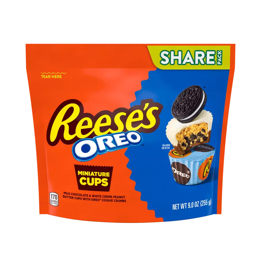 Reeses Oreo Milk Chocolate Miniatures Peanut Butter Cups Family Pack 255g