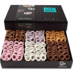 Oh! Nuts Chocolate Covered Pretzel Gift Baskets 100 Mini Chocolates Pretzels
