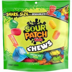 SOUR PATCH KIDS Chews Soft & Chewy Candy, Share Size, 8.12 oz (Pack of 1)