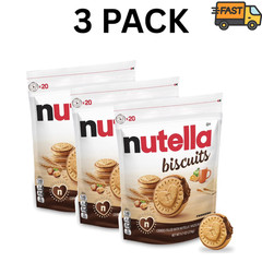 3 Pack Nutella Biscuits Cookies with Nutella Cream Filling 9.7 oz Each