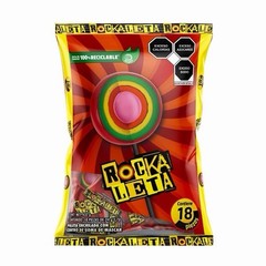 Rockaleta Sonrics 4 Chilli Layers & Gum Center Mexican Lollipop 18 Pieces