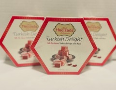 Turkish Delight with Rose Jelly Gummy Dessert Candy 10.5oz box (3 pack) BB 09/26