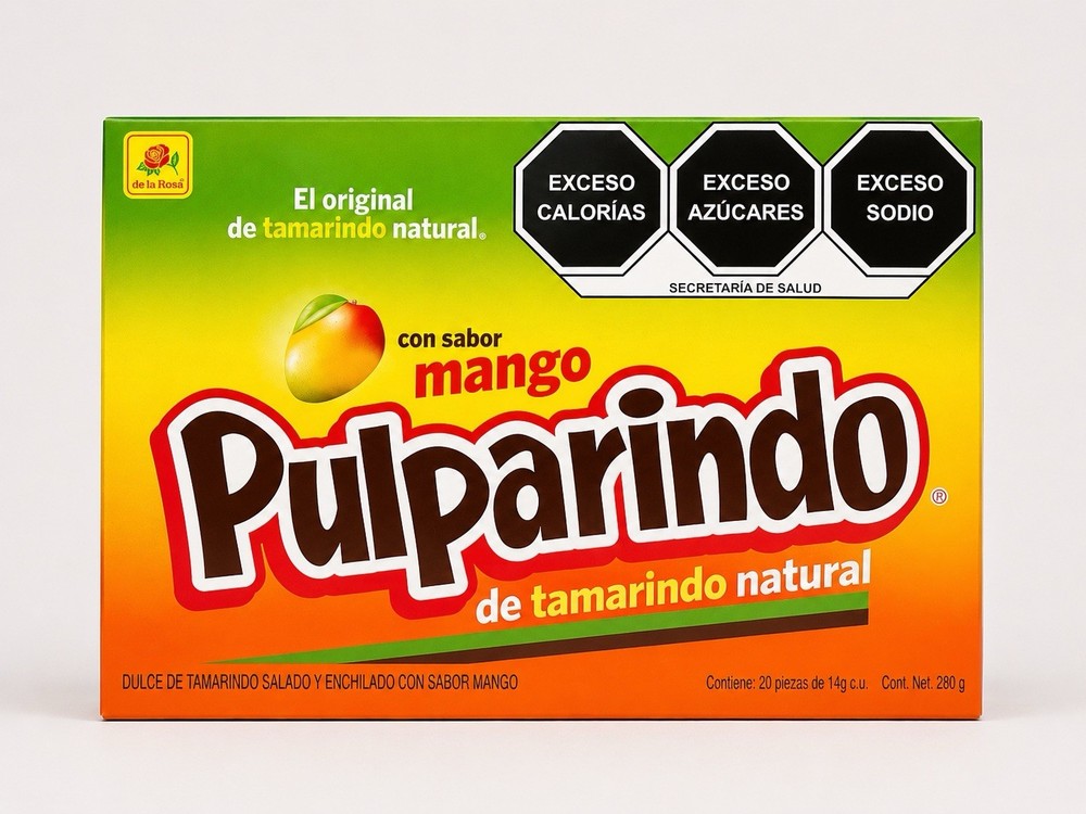 Pulparindo Mango Tamarind Candy Box 20 Pieces 280g Authentic Mexican Candy New