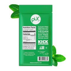 PUR Aspartame Free Spearmint Chewing Gum 100% Xylitol Natural Flavor 55 Pieces