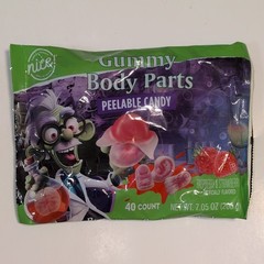 Nice! Gummy Body Parts Peelable Candy 40 ct holiday limited BB 09/13/2026
