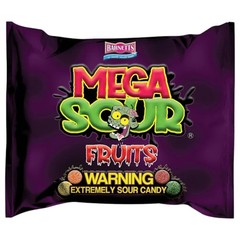 Barnett’s Mega Sour Fruits Candy 104g Extreme Sour Gluten Free Candy EXP 2/1/28
