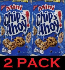 2x NABISCO Chips Ahoy Mini Chocolate Chip Cookies Snak Saks 8 oz Bag – 2 PACK