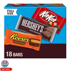 KIT KAT and REESE’S Assorted Milk Chocolate Candy Variety Box, 27.3 oz 18 Pieces