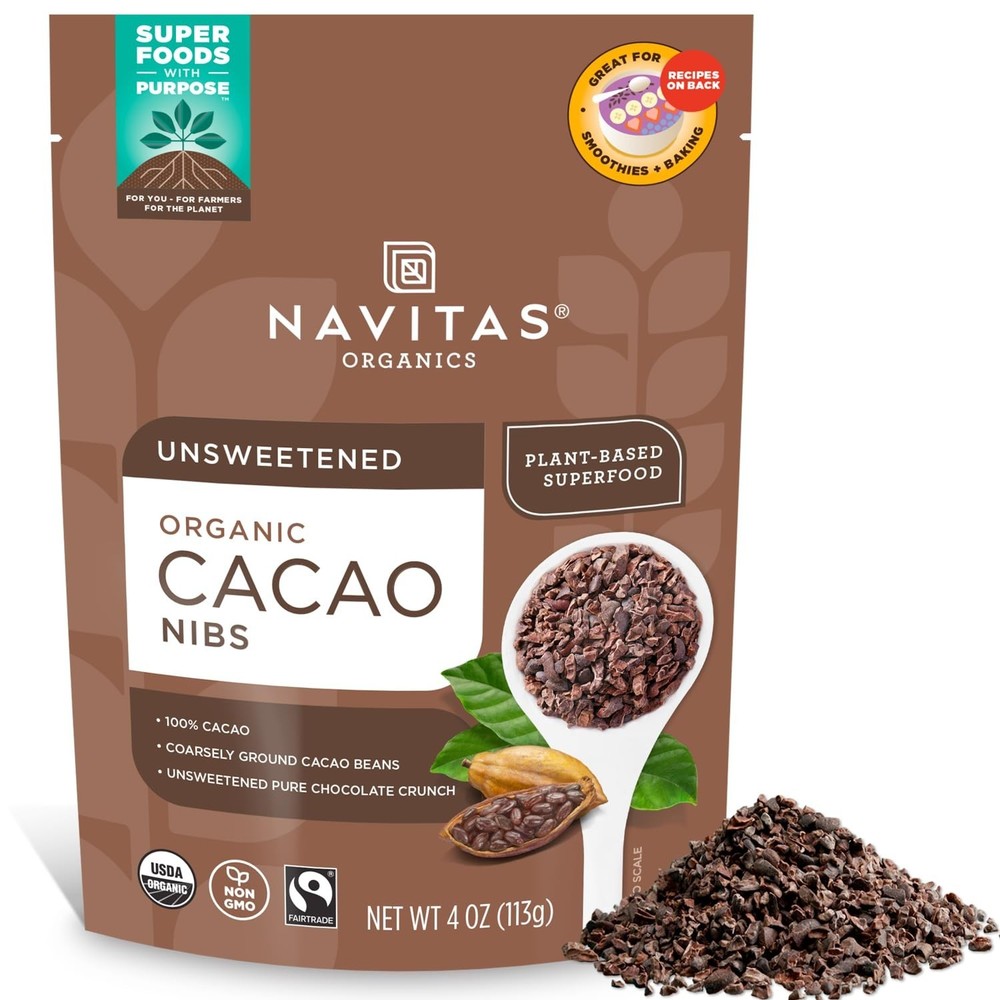 Cacao Nibs – Unsweetened Organic Dark Chocolate Crunch, Perfect for Baking