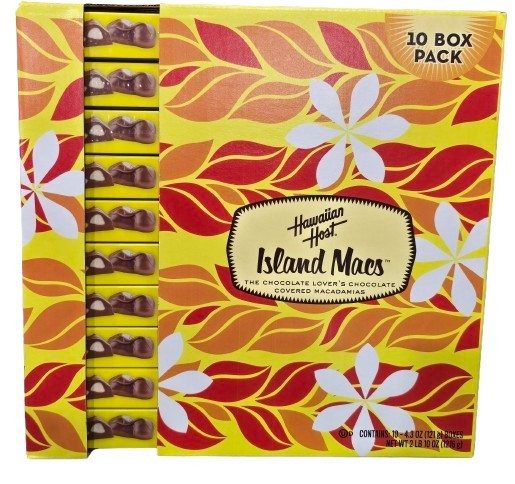 Hawaiian Host Island Macs Chocolate Covered Macadamia Nuts (10 Boxes)