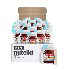 Nutella Mini Cups – 20 Single Serve Snack Packs (0.52 oz Each) + 20 Wooden Sp…