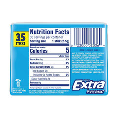 Full Box 6x Packs Wrigley’s Extra Peppermint Chewing Gum | 35 Sticks Per Pack |