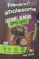 3 Freakin Wholesome Caramel Almond Dark Chocolate Dipped Dates Bites 3.38 Oz Yum