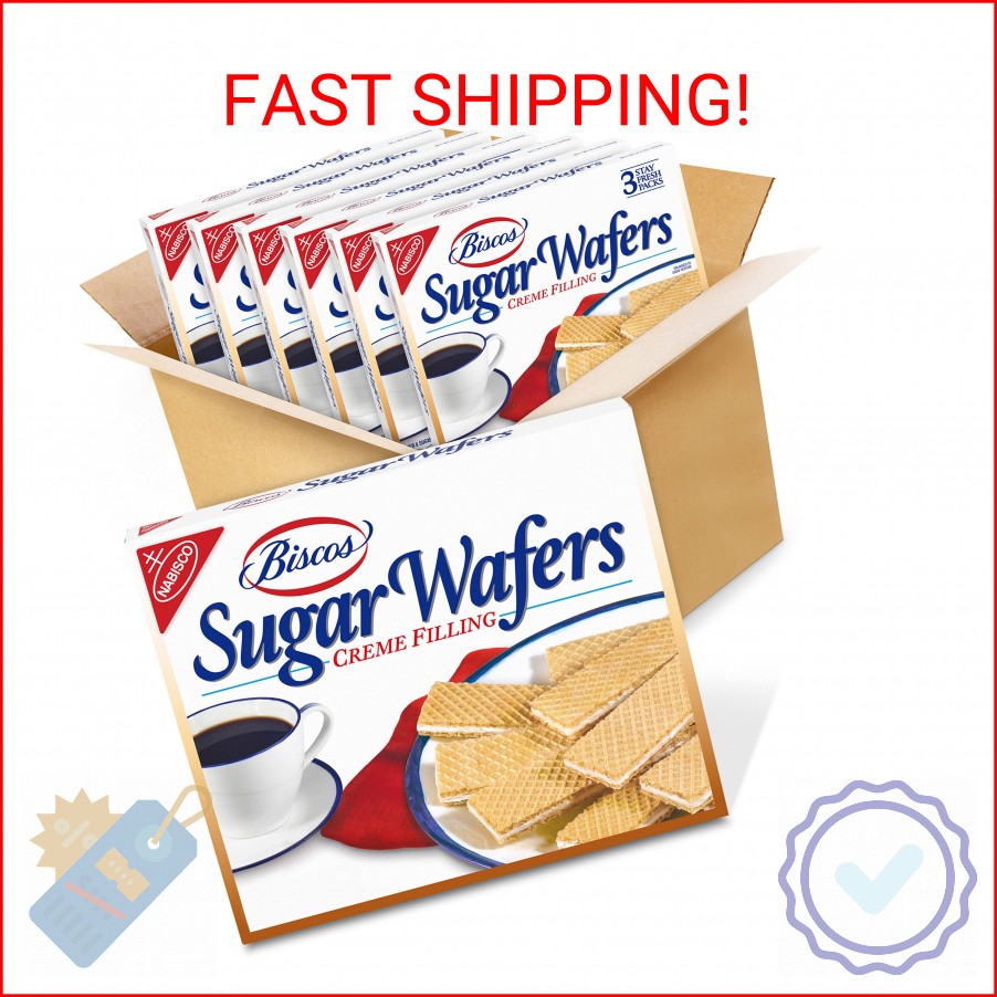 Biscos Creme Filled Sugar Wafers, 6 – 8.5 oz Boxes