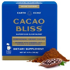 Cacao Bliss – Ceremonial Grade Organic Raw Cacao Powder with MCT Oil & Turmer…