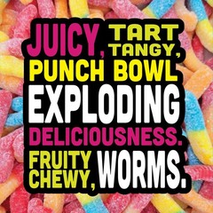Trolli Sour Brite Crawlers Candy Fruit Punch Sweet and Sour Gummy Worms 7.2 oz