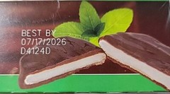 Zachary 5.5oz THIN MINTS Cool Creamy Peppermint Center Chocolate Patties 7/26