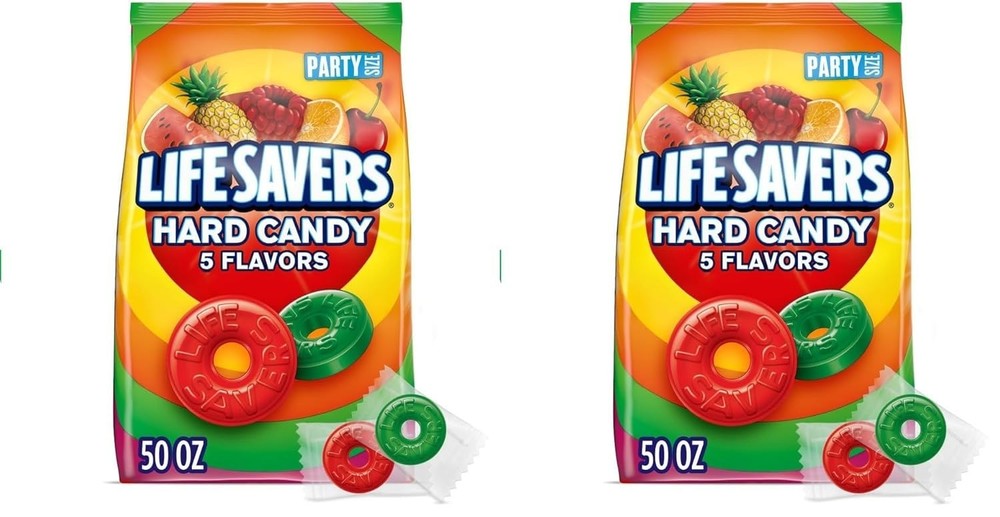 LIFE SAVERS Hard Candy, 5 Flavors Individually Wrapped Fruit Candy, (2 Pack)