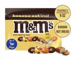 2x Bags M&M’s Banana Nut 9oz Sharing Size Bags – Limited Edition