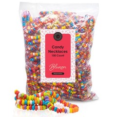 Candy Necklaces Individually Wrapped 100 Count Bulk Candy Jewelry Party Favors