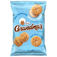 Grandma’s Mini Cookies Vanilla Sandwich Crème Cookies 3.71 oz 24 Pack