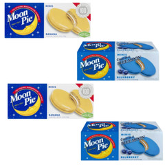 4 Pack Mini Moon Pies – Blueberry Banana 24ct Marshmallow Covered Sandwiches