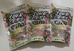 Sour Strips Bites Melonade Sour Candy Bag 6.35 oz (180g) Exp:05/27
