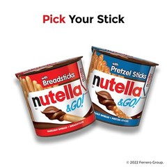 GO! Hazelnut Cocoa Spread with Pretzel Sticks – 12 Snack Cups (1.9 oz Each)