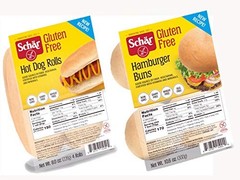 Schar Gluten Free Hot Dog and Hamburger Bun Combo | 8 Total Buns