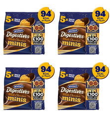 McVitie’s Digestives Milk Chocolate Minis 5 x Snack PACK Biscuits PACK OF 4