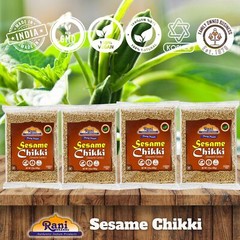 Rani Sesame Chikki (Brittle Candy) 100g (3.5oz) x Pack of 4