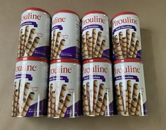 Lot Of 8 Pirouline Dark Chocolate Creme Filled Wafers 14.1oz Tins Exp 6/26