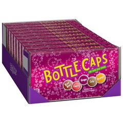 Bottle Caps, Fizzy Hard Candy, 5 Ounce Theater Candy Boxes (Pack of 10)