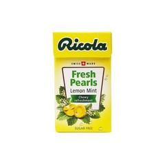10 pcs Ricola Herbal Sugar Free Fresh Pearls Lemon Mint Chewy Refreshment (25g)