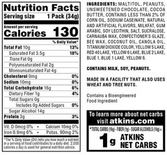 Chocolate Peanut Candies, Zero Sugar Snacks, Low Carb Snacks, 5 Ct