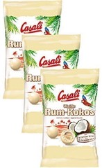 CASALI Rum-KOKOS Coconut chocolate balls in WHITE chocolate 3 x 100g FREE SHIP