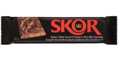 24 x SKOR Chocolate with Crisp Butter Toffee Canadian 39g each Free Shipping