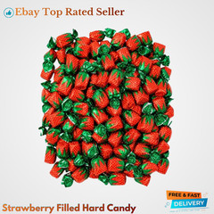 Strawberry Bon Bons – 1 Lb Bulk Bag of Soft Center Hard Candy Treats