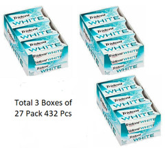 Trident White Wintergreen Sugar Free Gum 9 Pack 16 Pieces 3 Box 432 Pcs Total
