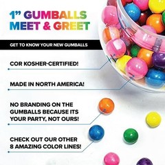 Candy Envy Assorted Gumballs 2lb Bag ~113 Count 1″ Bulk Kosher North America