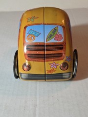 Vintage Hula Girl Design Hawaiian Designs Metal Candy Tin Car