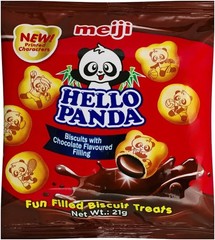 MEIJI Hello Panda Chocolate Filled Biscuits 30 x21g Kids Break Lunch Sweet Snack
