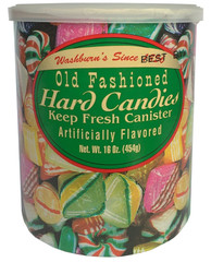 Old Fashioned Hard Candies and Filled Candies 16 Oz. Each (2 Canister Bundle)