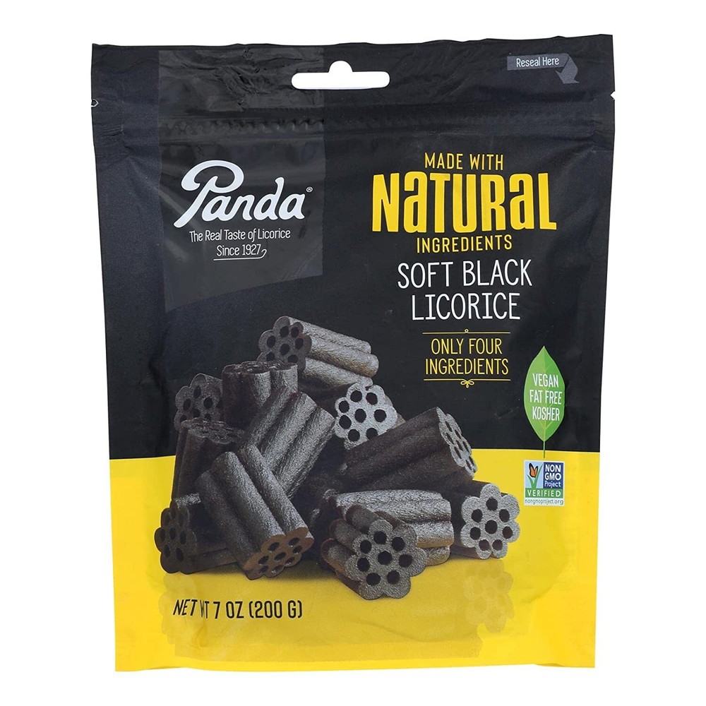 3 Pack – Panda Natural Soft Original Black Licorice Candy – 1 Bag (7oz)