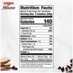 Pepperidge Farm Milano Double Dark 7.5 Oz (Pack of 1), Chocolate