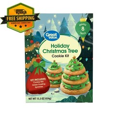 Great Value Holiday Christmas Tree Sugar Cookie Kit, 15.3 oz
